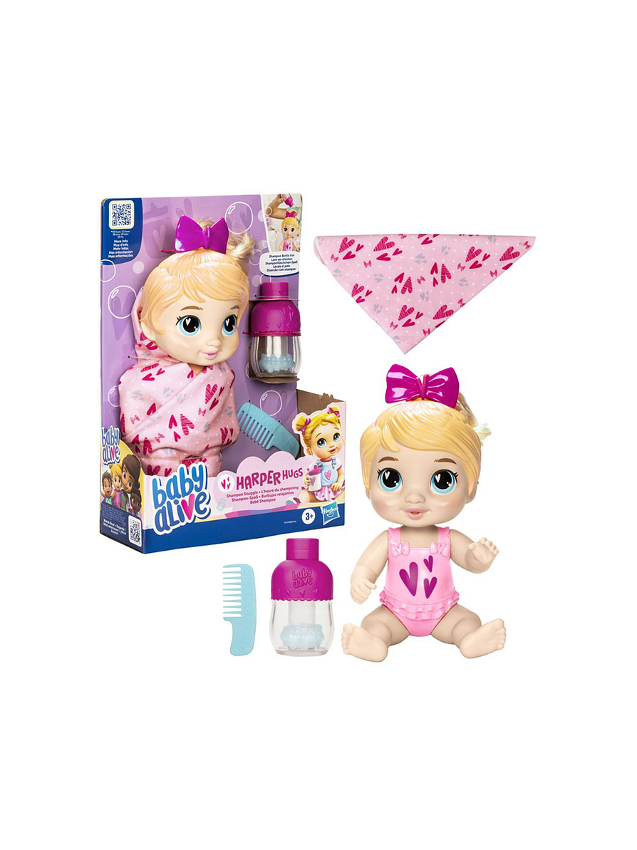 Baby Alive Burbujas Relajantes Harper Hugs Cabello Rubio 2