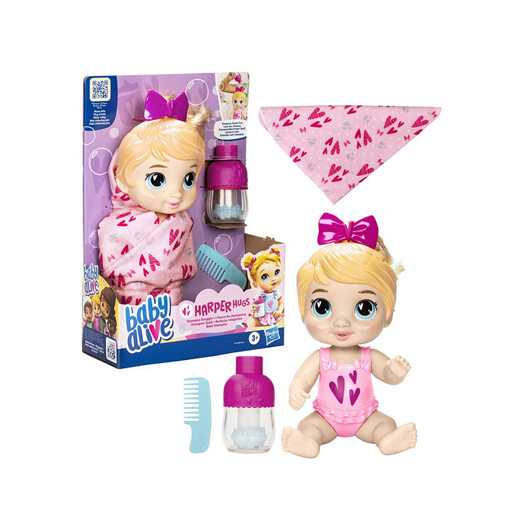 Baby Alive Burbujas Relajantes Harper Hugs Cabello Rubio 2