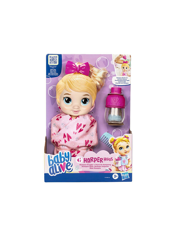 Baby Alive Burbujas Relajantes Harper Hugs Cabello Rubio 1
