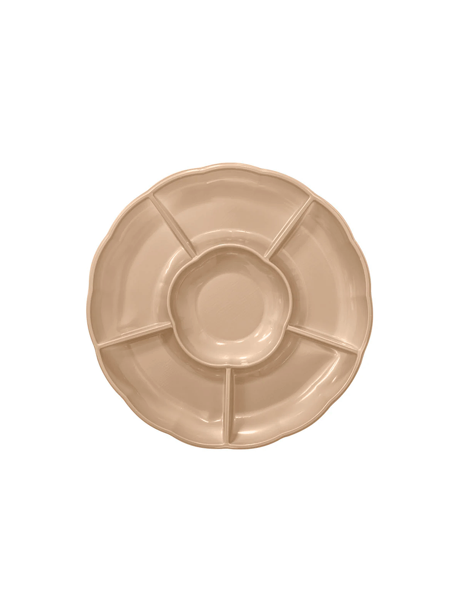 Bandeja circular con divisiones deluxe oxo 1