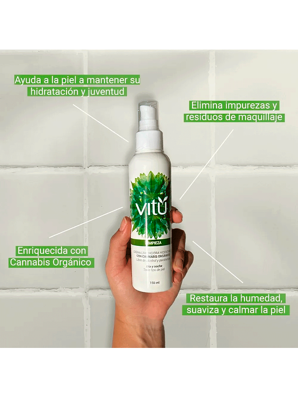 Limpiadora Facial Vitú Cannabis 150 ml 2