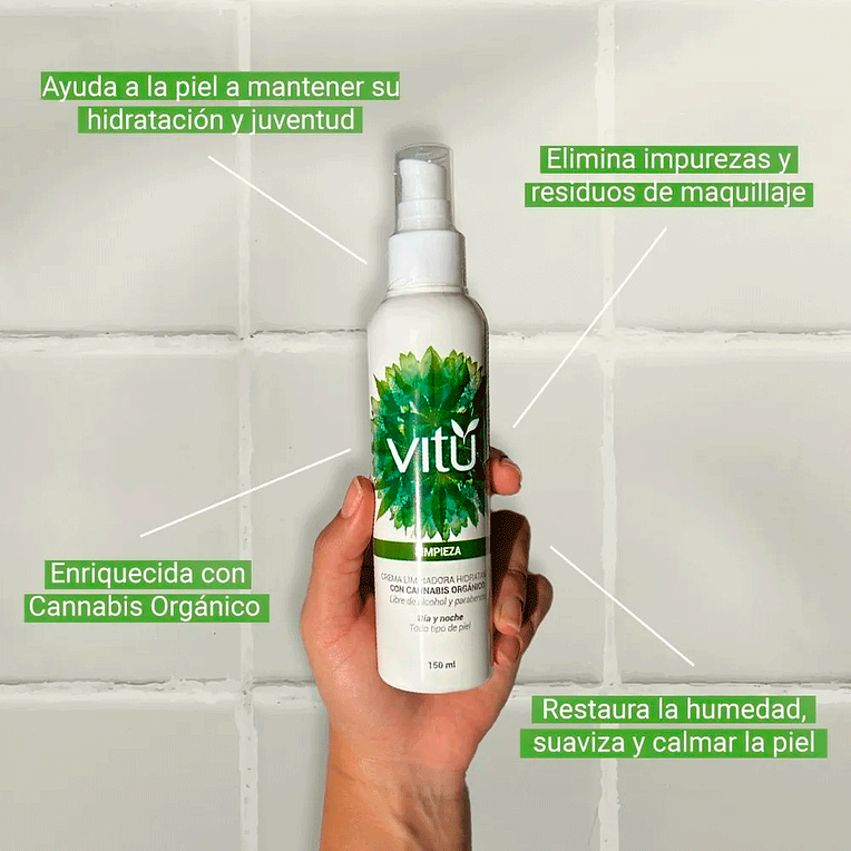 Limpiadora Facial Vitú Cannabis 150 ml 2