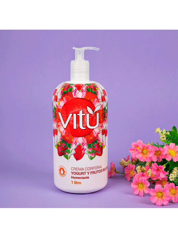 Crema Corporal Vitú Frutos Rojos 1 litro 2
