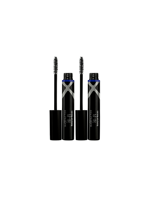 Kit Prom Pestañina Hi Fi Max Factor tono negro 12 ml x 2 unidades 1