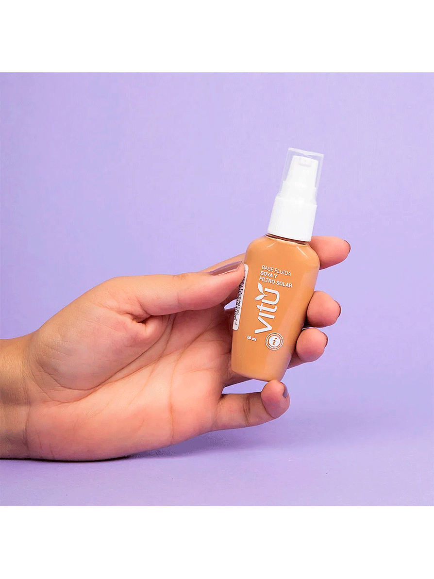 Base Vitú de Soya y filtro solar 25 ml Tono 02 Avellana 2