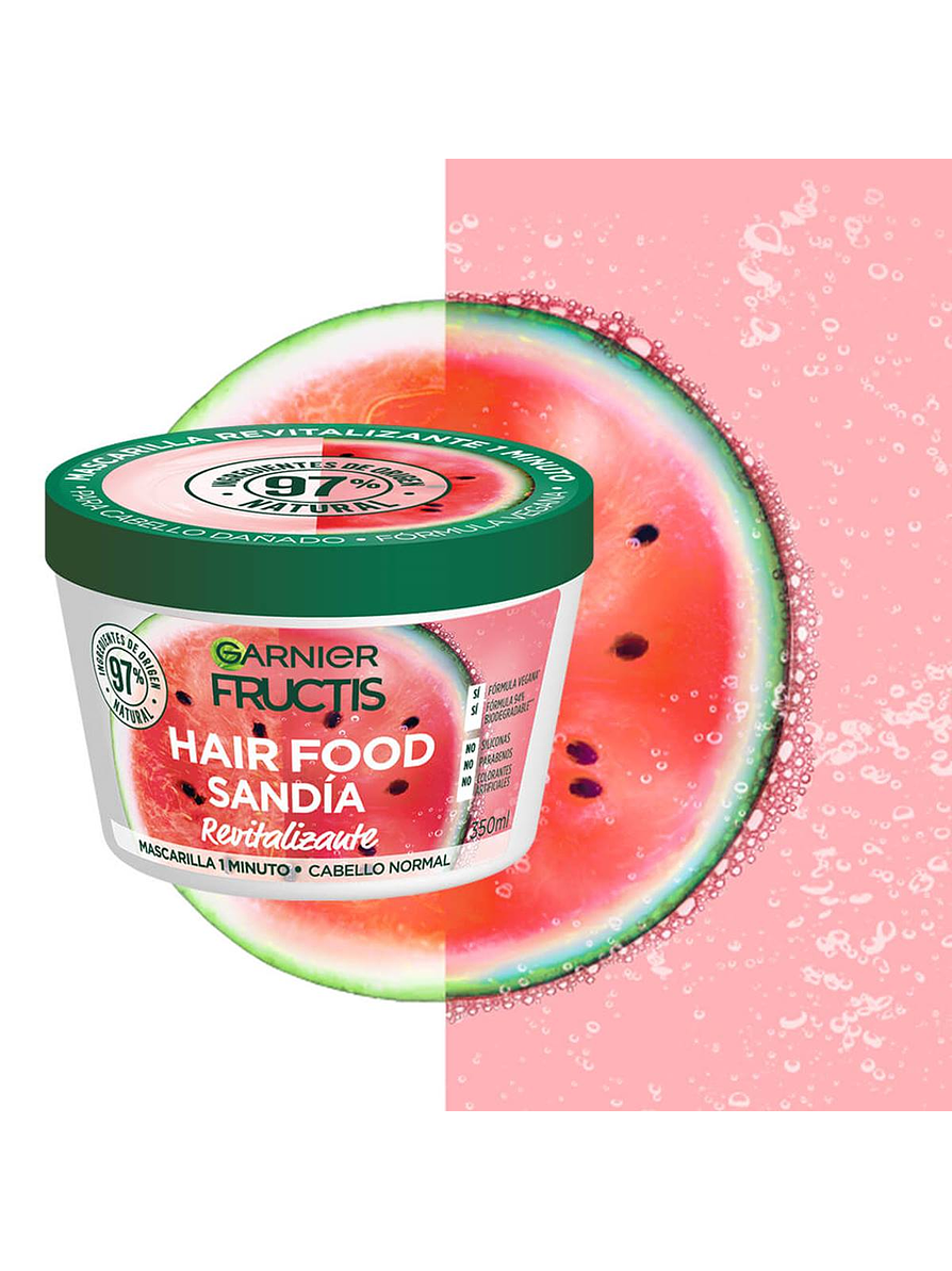 Mascarilla Capilar Fructis Hair Food Sandia 350 ml 2