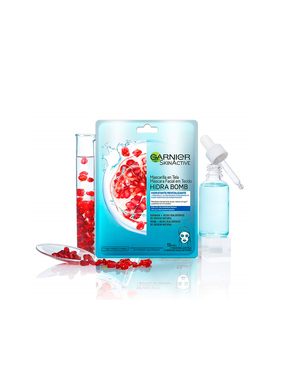 Mascarilla en tela Hidra Bomb Granada Revitalizante 1