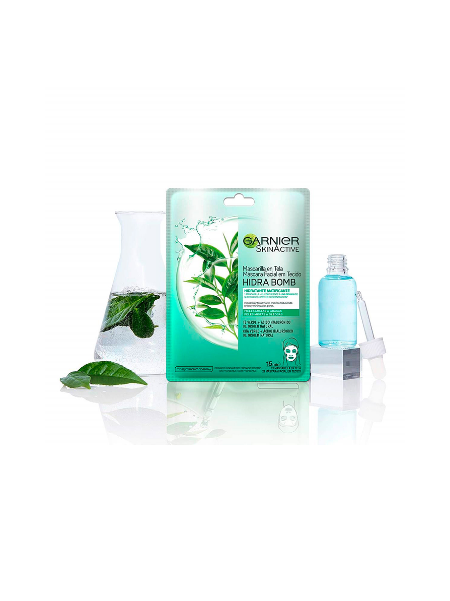 Mascarilla en tela Hidra Bomb Té Verde Matificante 1