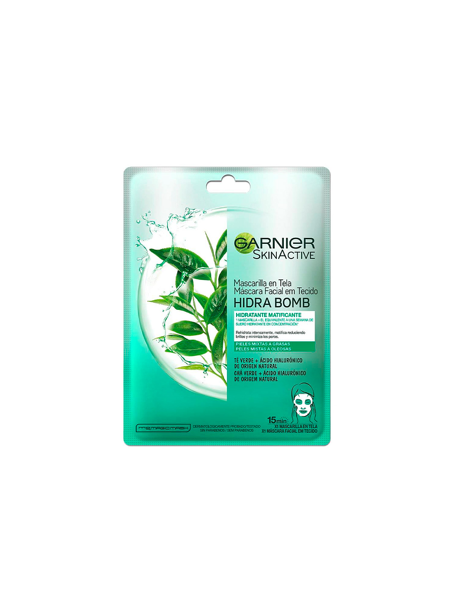 Mascarilla en tela Hidra Bomb Té Verde Matificante 2
