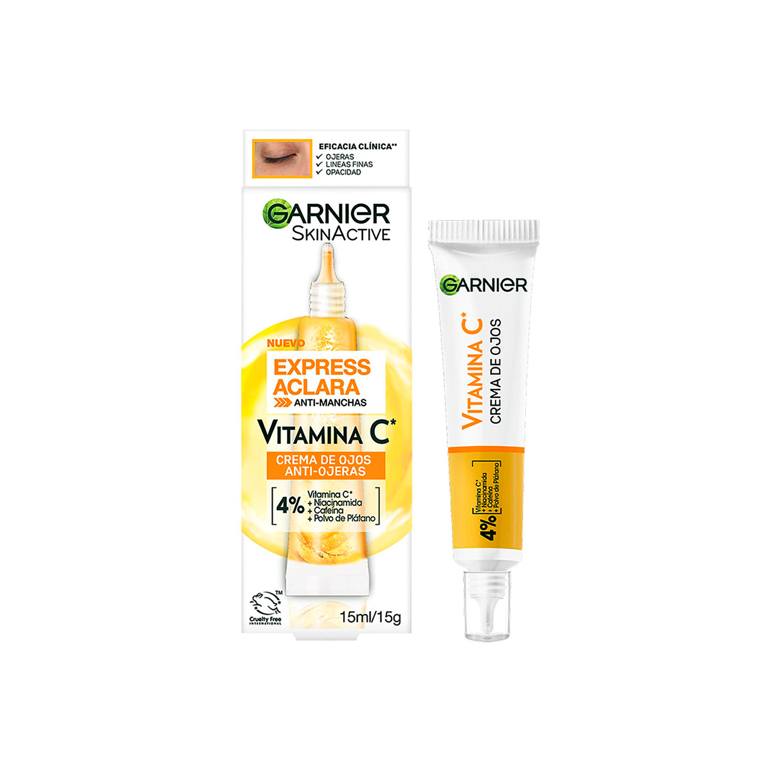 Crema de Ojos Garnier Anti-Ojeras con vitamina C 15 ml 1