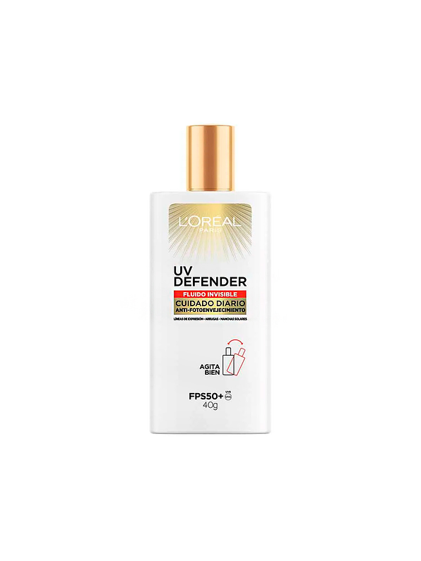 Protector Solar L'oreal fluido invisible UV Defender FPS50 x 40 g 2