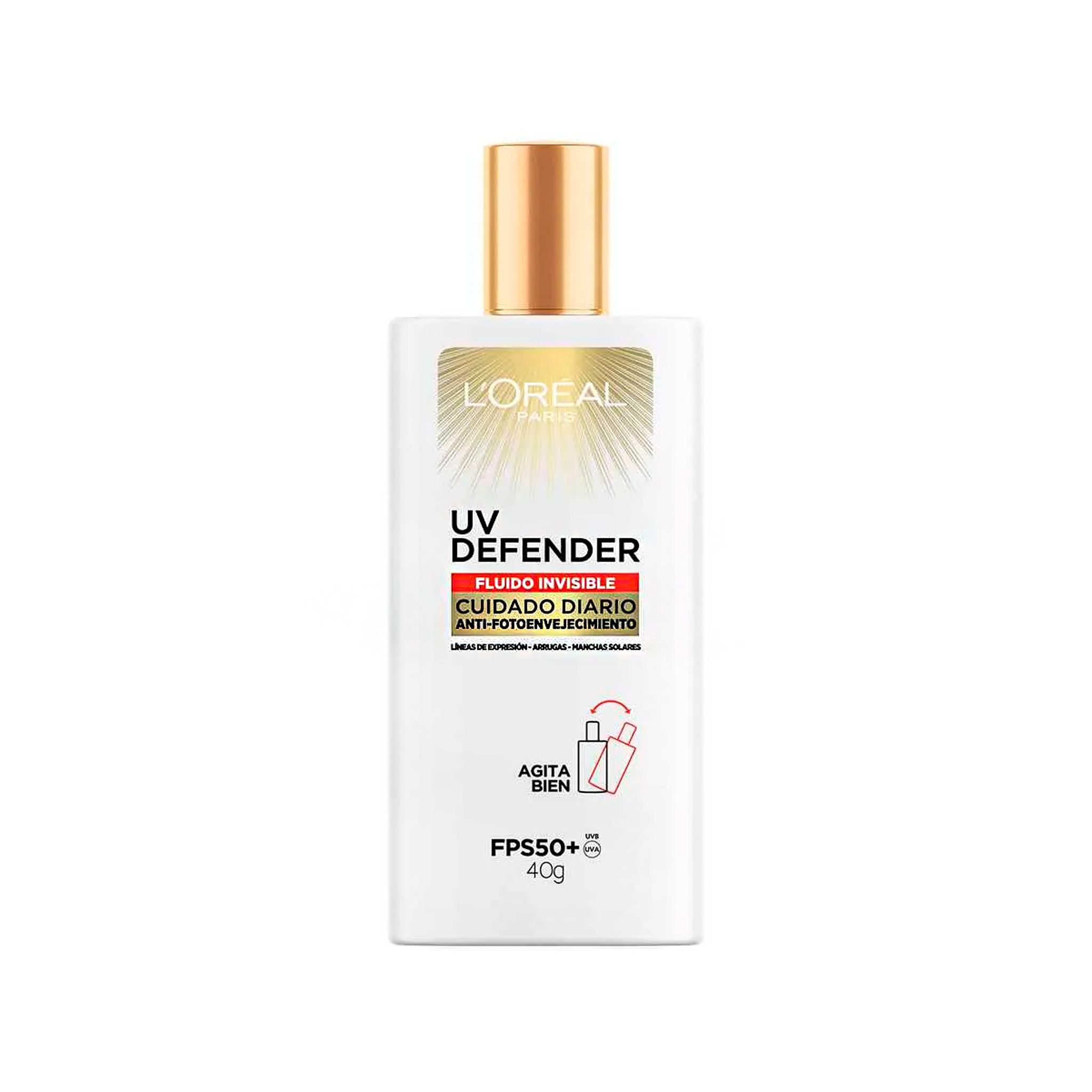 Protector Solar L'oreal fluido invisible UV Defender FPS50 x 40 g 2