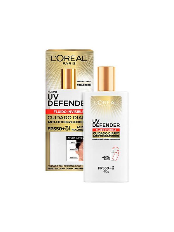 Protector Solar L'oreal fluido invisible UV Defender FPS50 x 40 g 1