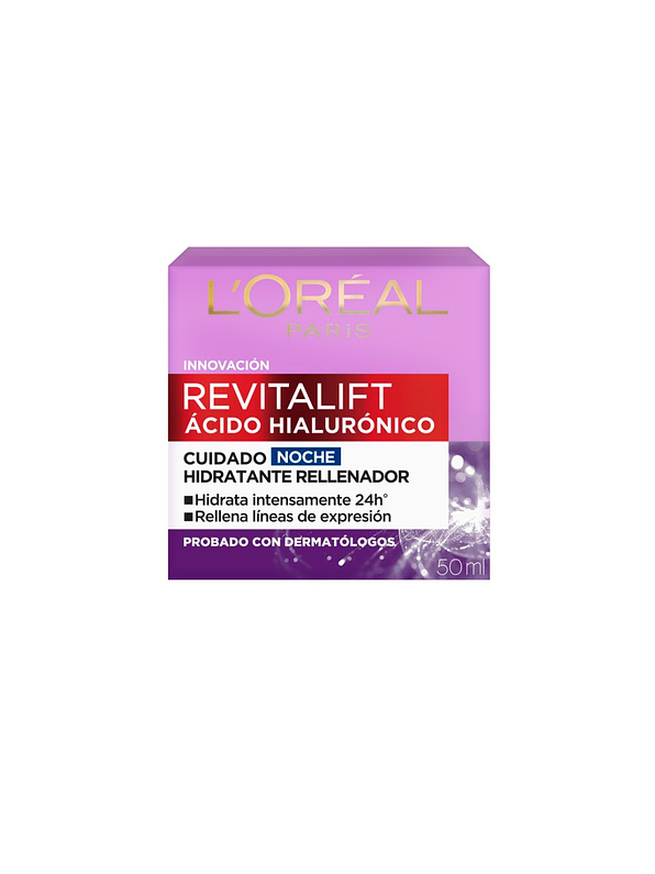 Crema Noche Hidratante Rellenador L'oréal París Revitalift Acido Hialuronico 50ml 2
