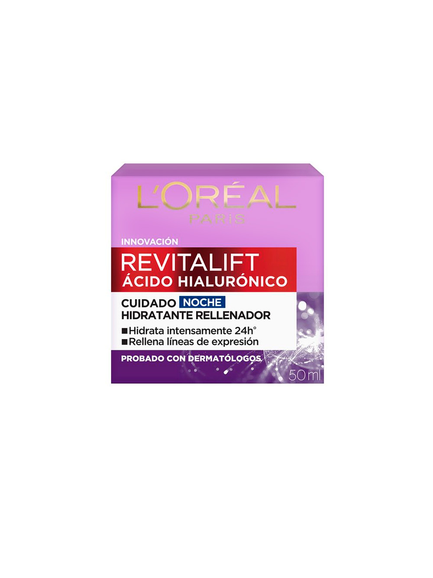 Crema Noche Hidratante Rellenador L'oréal París Revitalift Acido Hialuronico 50ml 2