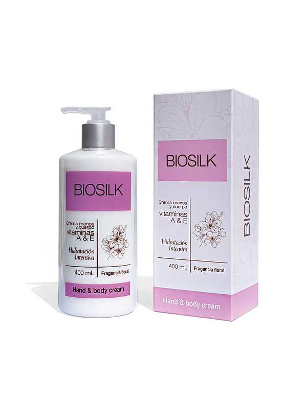 Crema Manos y Cuerpo Vitaminas A & E Floral Biosilk 400 ml 1