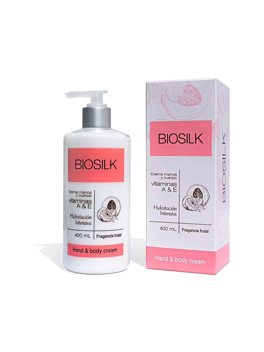 Crema Manos y Cuerpo Ana Maria con Vitaminas A & E Frutal Biosilk 400 ml 1