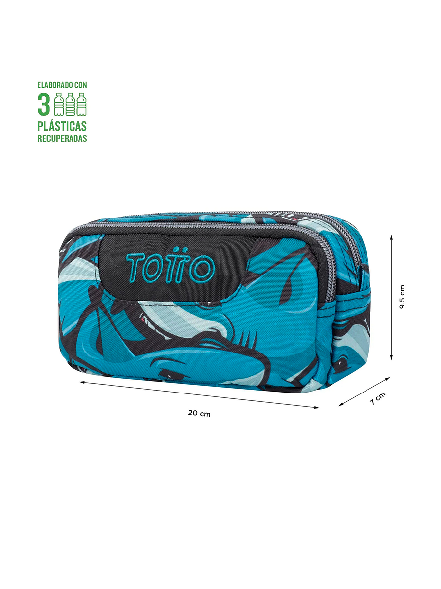 Cartuchera Escolar Totto Sobre Sharkid 3