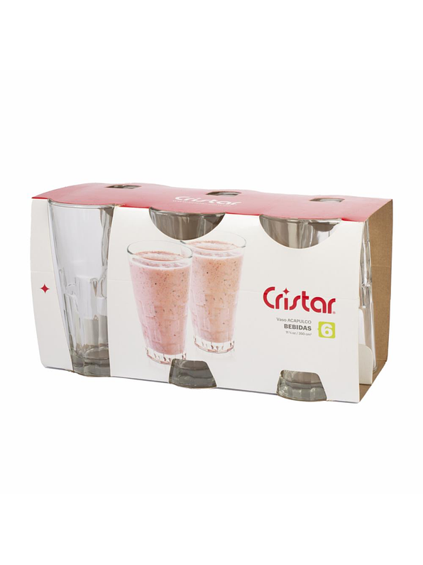 Vaso Cristar Acapulco X 6 Pcs 1