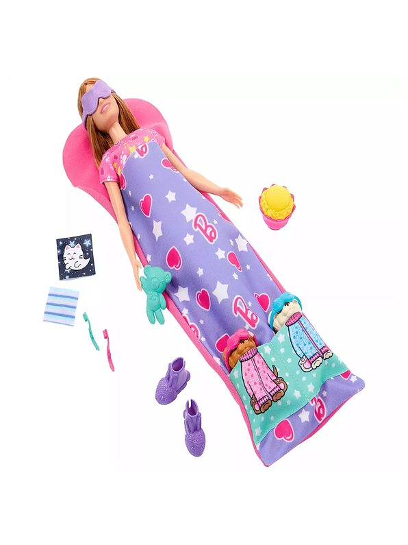 Barbie Muñeca Fiesta De Pijamas Con Cachorros 2
