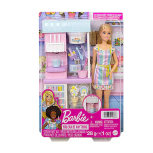 Barbie Set Heladeria Con Muñeca