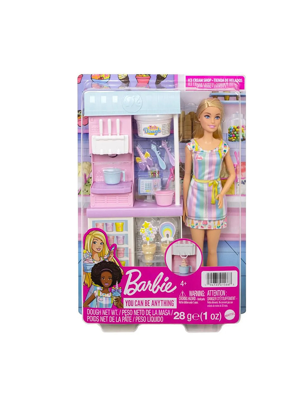 Barbie Set Heladeria Con Muñeca 1