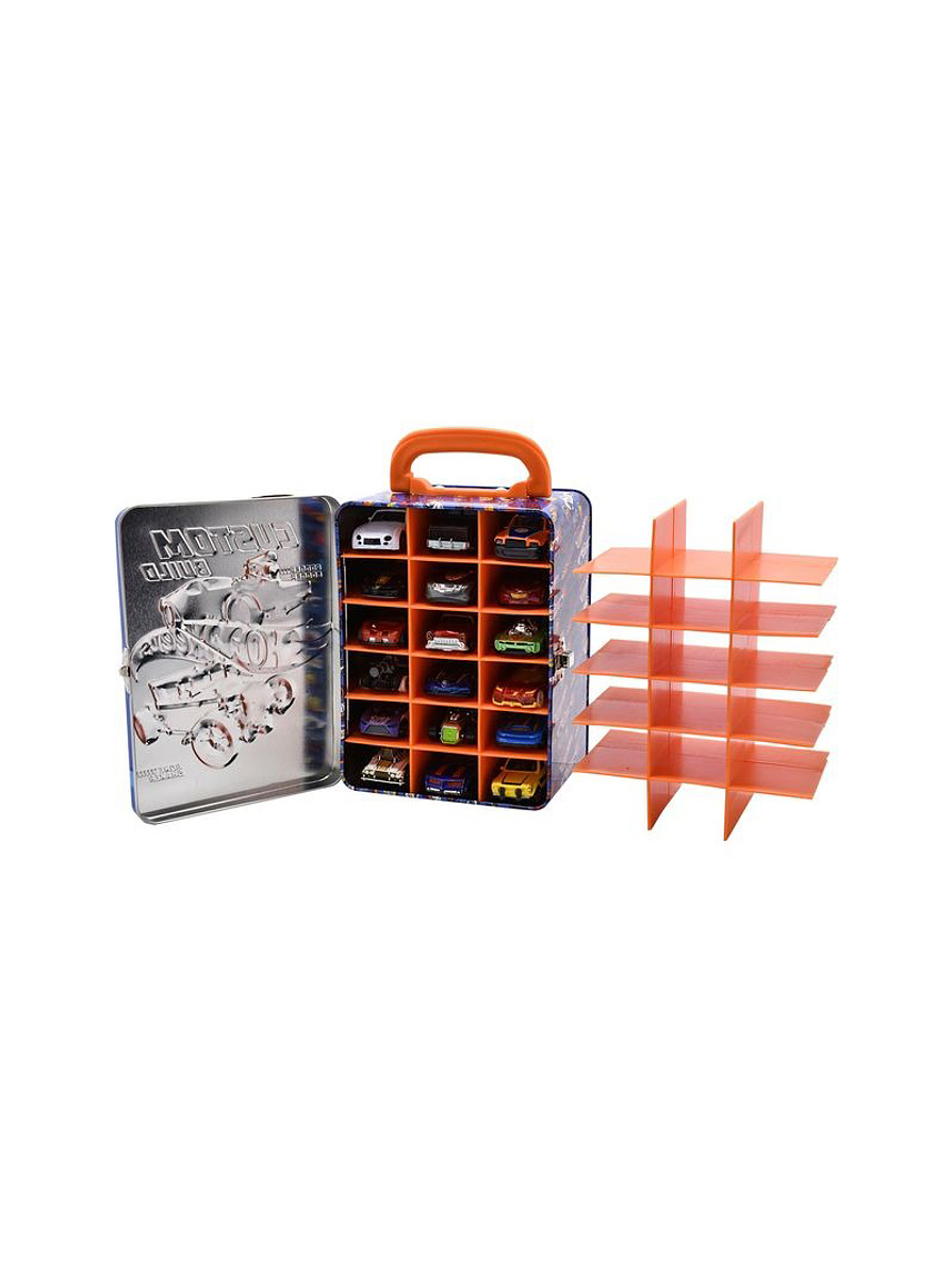 Organizador Metálico para 18 Carros Hot Wheels Azul 3