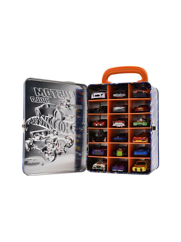 Organizador Metálico para 18 Carros Hot Wheels Azul 2