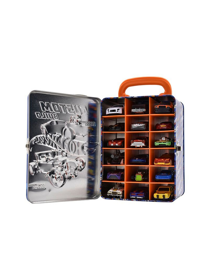 Organizador Metálico para 18 Carros Hot Wheels Azul 2