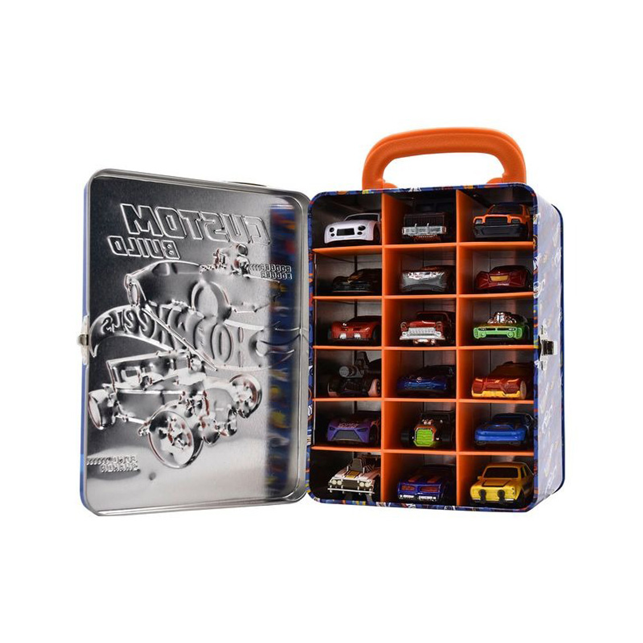 Organizador Metálico para 18 Carros Hot Wheels Azul 2