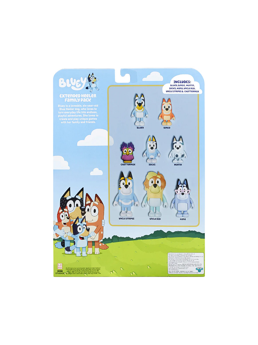Familia Bluey Pack 8 Figuras 3