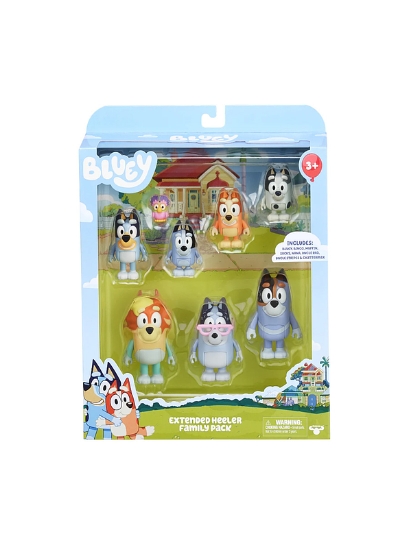 Familia Bluey Pack 8 Figuras 1