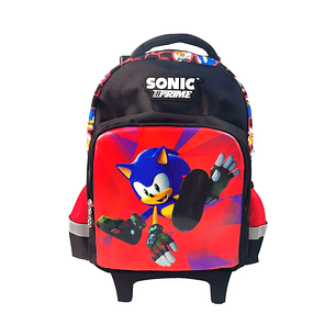 Morral Primavera Premium con Ruedas Sonic Prime in Action