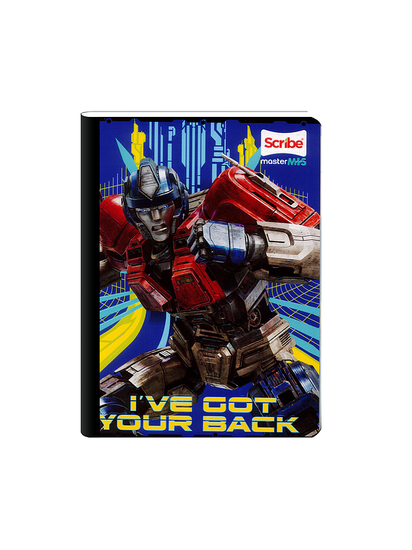 Cuaderno Cosido Transformers 100 Hojas Cuadros  2