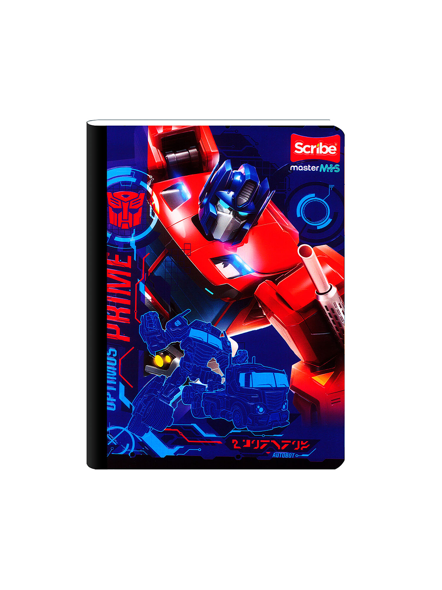Cuaderno Cosido Transformers 100 Hojas Cuadros  4