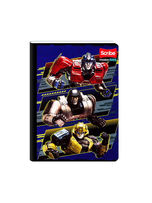 Cuaderno Cosido Transformers 100 Hojas Cuadros  5