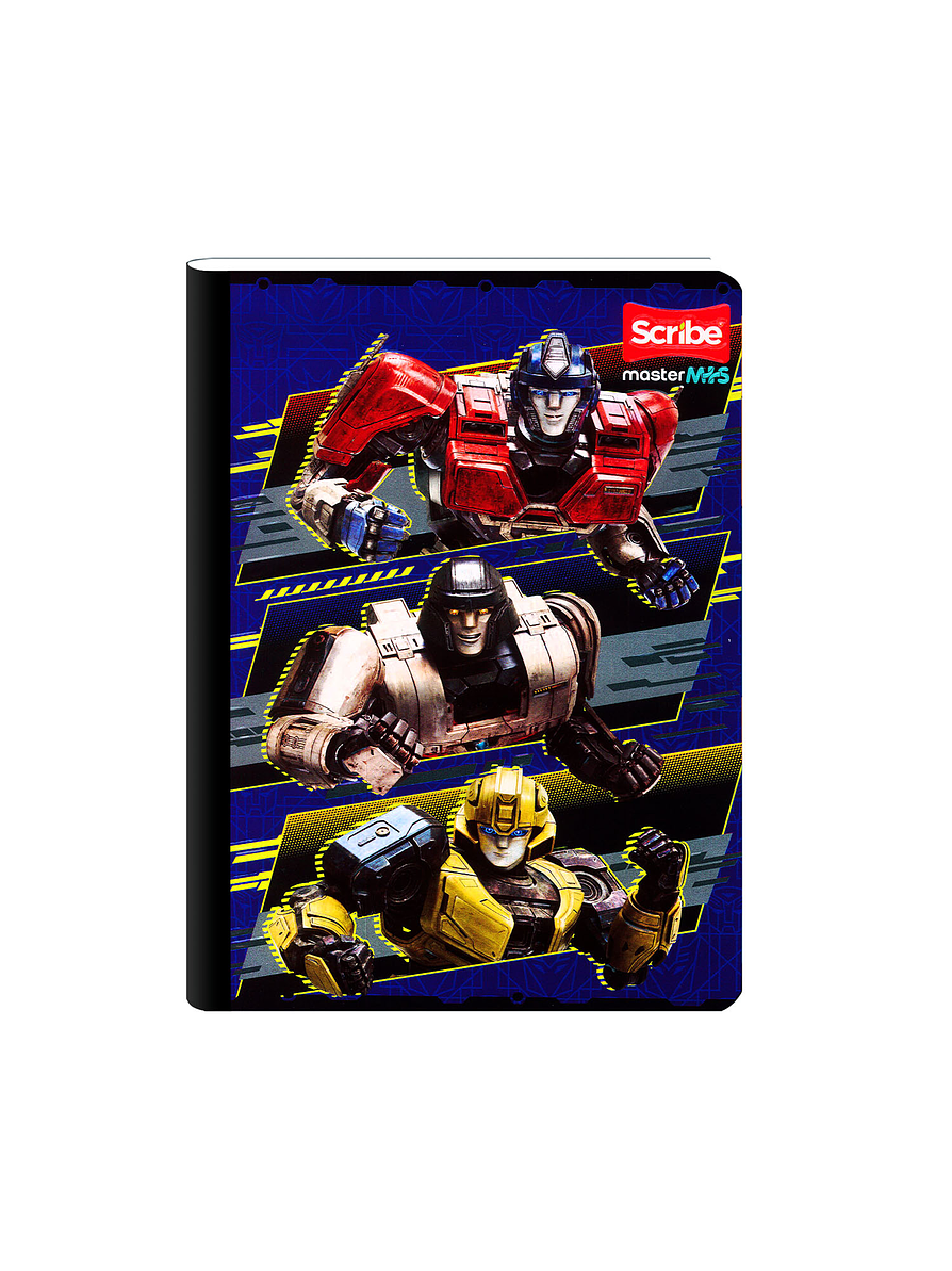 Cuaderno Cosido Transformers 100 Hojas Cuadros  5