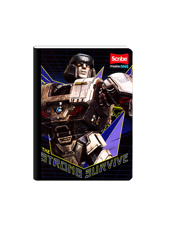Cuaderno Cosido Transformers 100 Hojas Cuadros  6