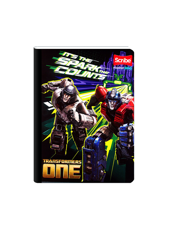 Cuaderno Cosido Transformers 100 Hojas Cuadros  7