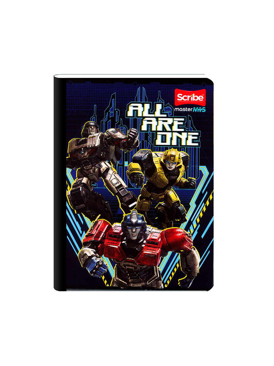 Cuaderno Cosido Transformers 100 Hojas Cuadros  8