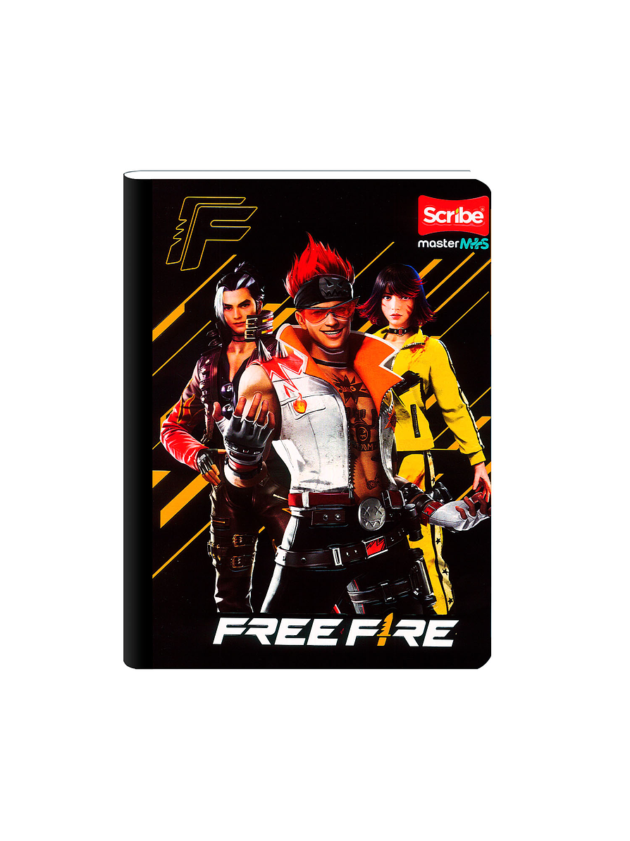 Cuaderno Cosido Free Fire 100 Hojas Cuadros  5