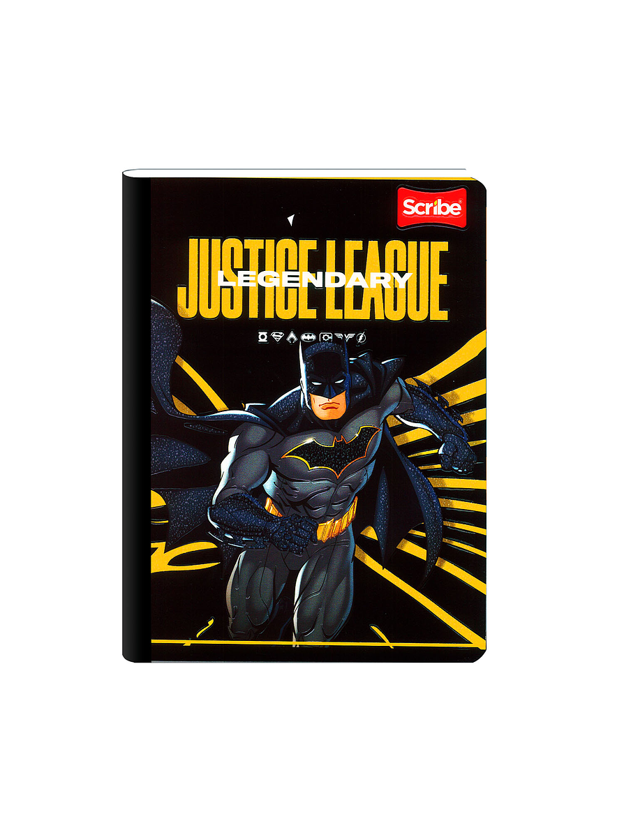 Cuaderno Cosido Liga Justicia 50 Hojas Cuadros  2
