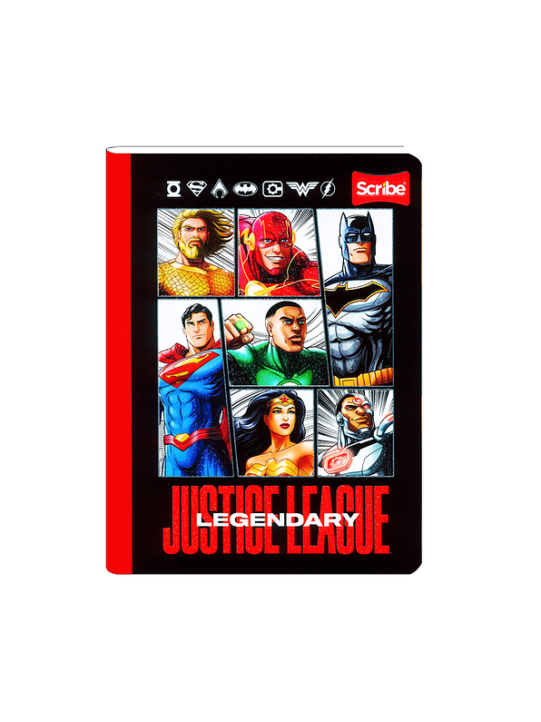 Cuaderno Cosido Liga Justicia 50 Hojas Cuadros  13