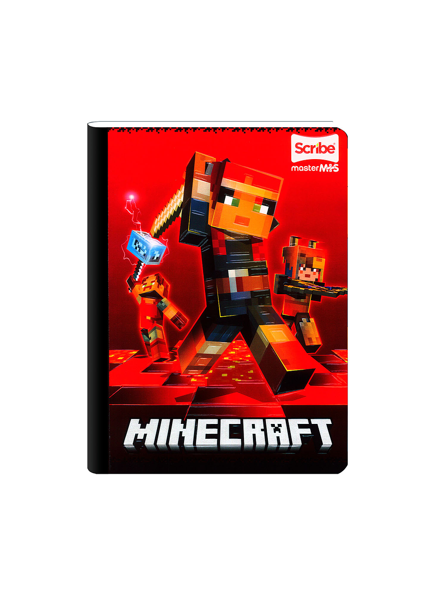 Cuaderno Cosido Minecraft 100 Hojas Cuadros  1