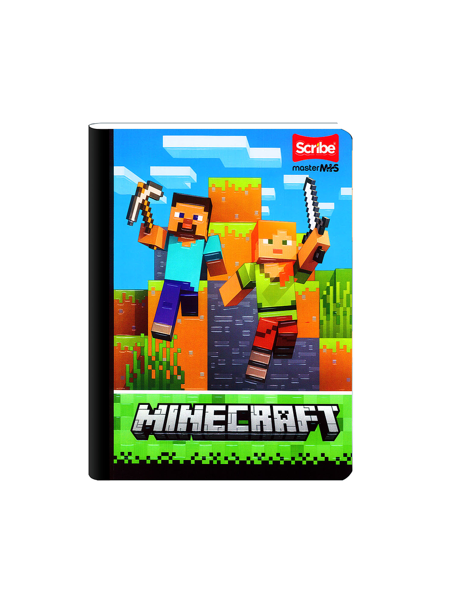 Cuaderno Cosido Minecraft 100 Hojas Cuadros  3