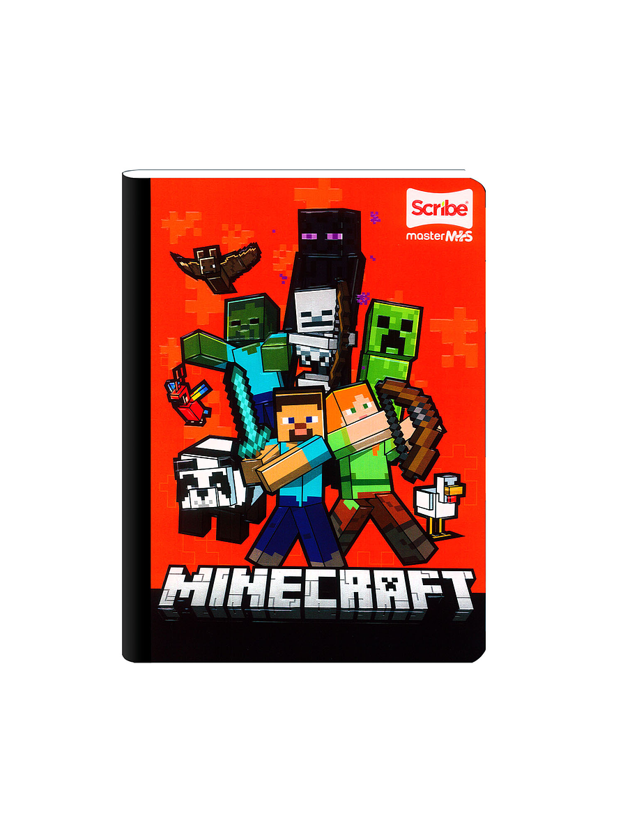 Cuaderno Cosido Minecraft 100 Hojas Cuadros  4