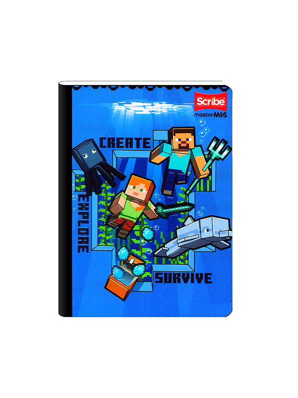Cuaderno Cosido Minecraft 100 Hojas Cuadros  7