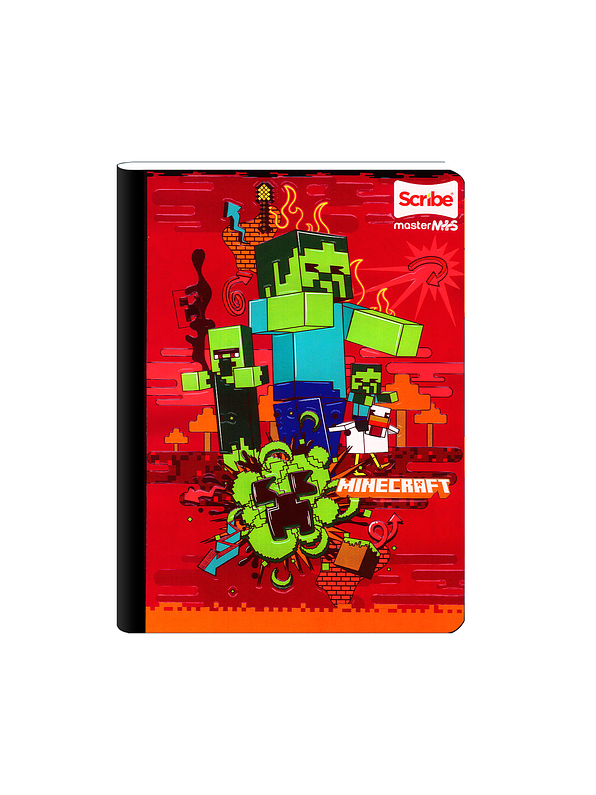 Cuaderno Cosido Minecraft 100 Hojas Cuadros  8