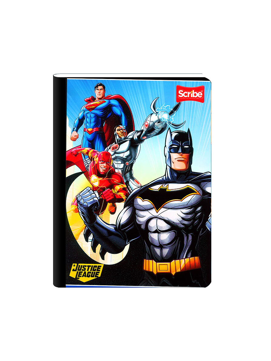 Cuaderno Cosido Liga Justicia 100 Hojas Cuadros  3