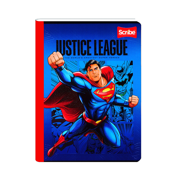 Cuaderno Cosido Liga Justicia 100 Hojas Cuadros  8